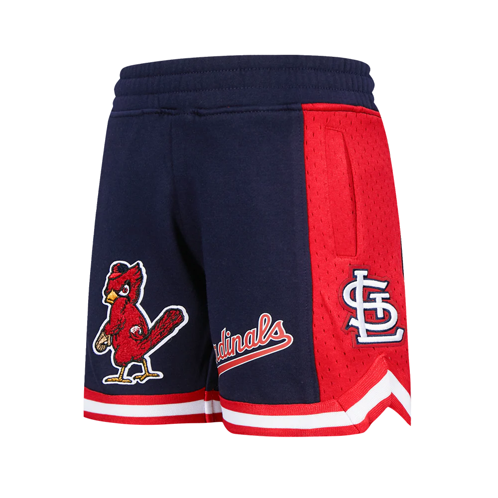 MLB ST. LOUIS CARDINALS CLASSIC CHENILLE BIG BOY'S  FLEECE 2.0 SHORT (MIDNIGHT NAVY/RED) - Image 4