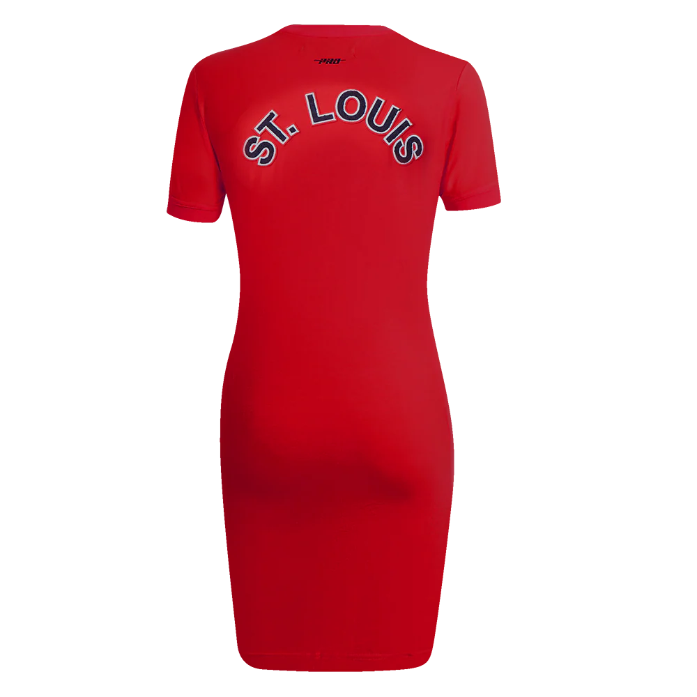 MLB ST. LOUIS CARDINALS CLASSIC WOMEN'S BODYCON DRESS (RED) - Image 3