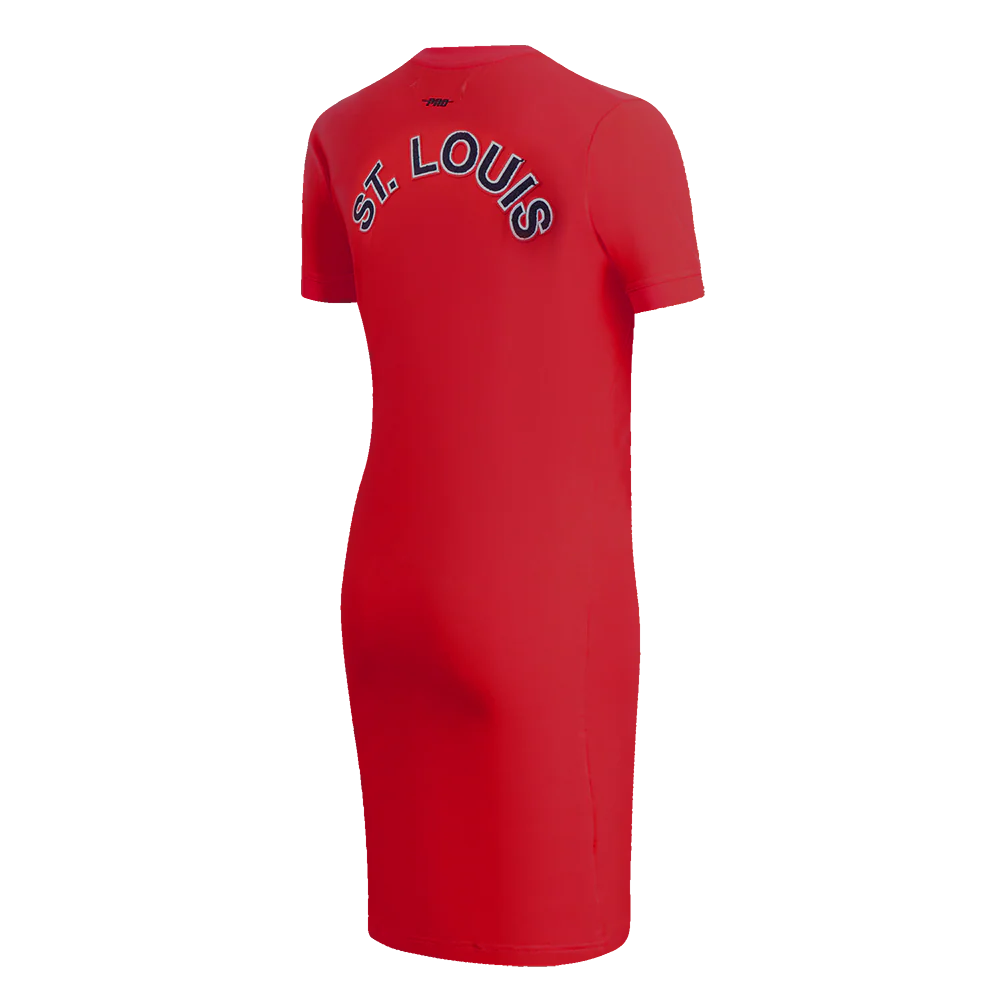 MLB ST. LOUIS CARDINALS CLASSIC WOMEN'S BODYCON DRESS (RED) - Image 4