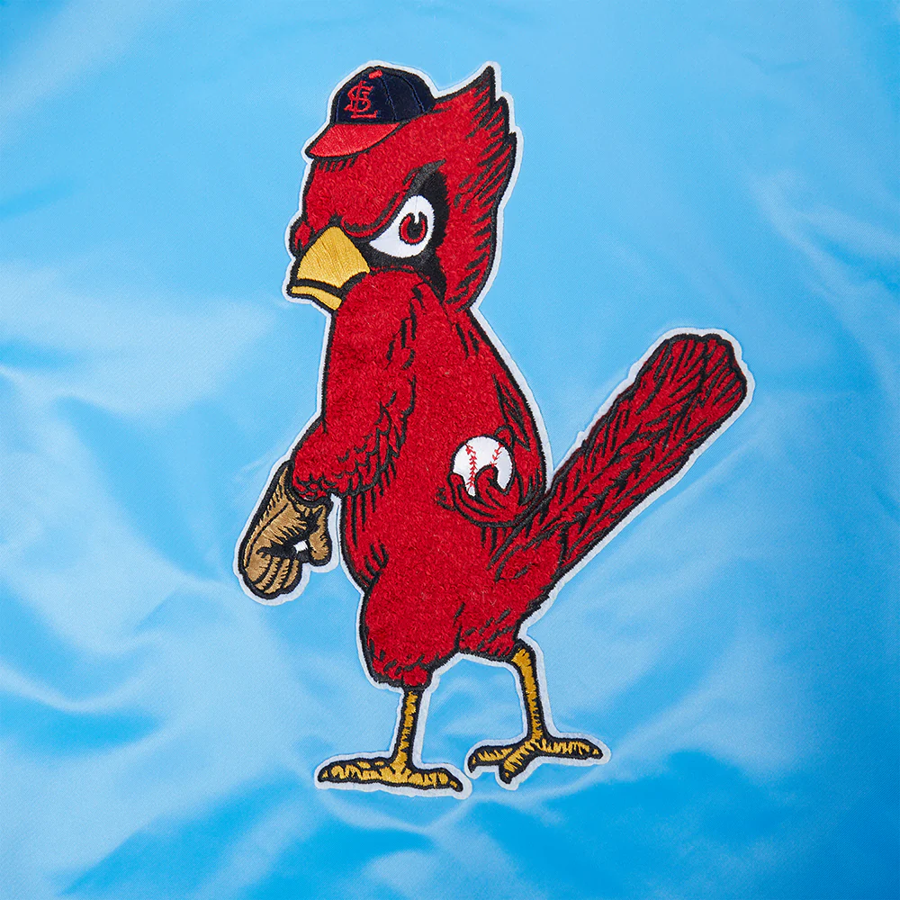 MLB ST. LOUIS CARDINALS RETRO CLASSIC BIG BOYS RIB SATIN JACKET (UNIVERSITY BLUE) - Image 5