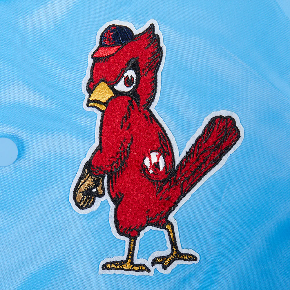 MLB ST. LOUIS CARDINALS RETRO CLASSIC BIG BOYS RIB SATIN JACKET (UNIVERSITY BLUE) - Image 9