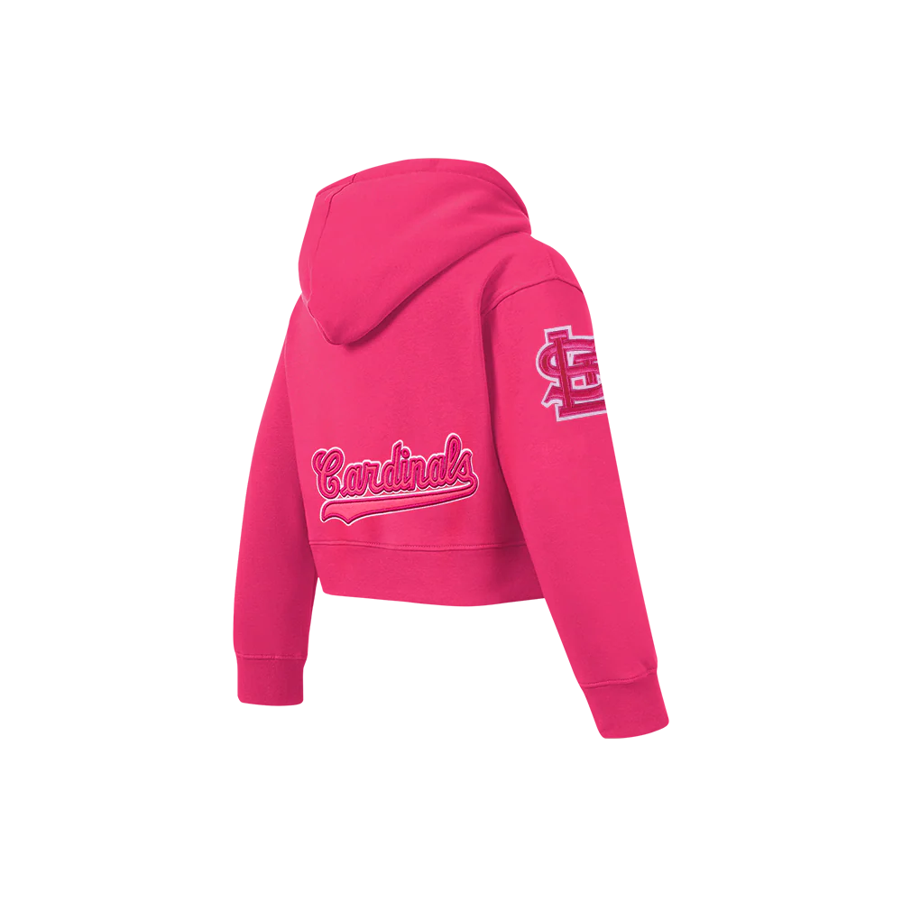 MLB ST. LOUIS CARDINALS TRIPLE PINK BIG GIRLS FLEECE PO HOODIE (BEETROOT PURPLE) - Image 4