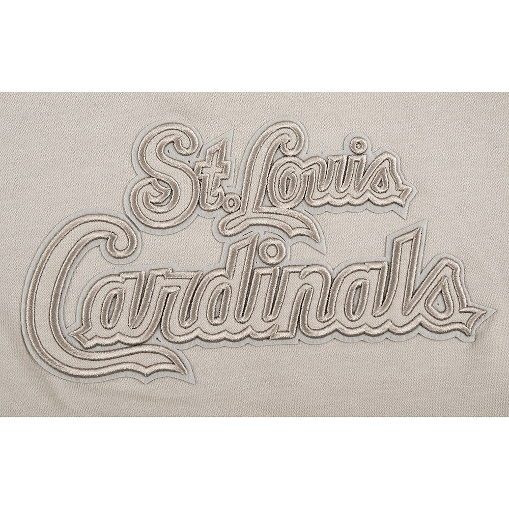 MLB ST. LOUIS CARDINALS NEUTRAL BIG GIRLS FLEECE PO HOODIE (TAUPE) - Image 5