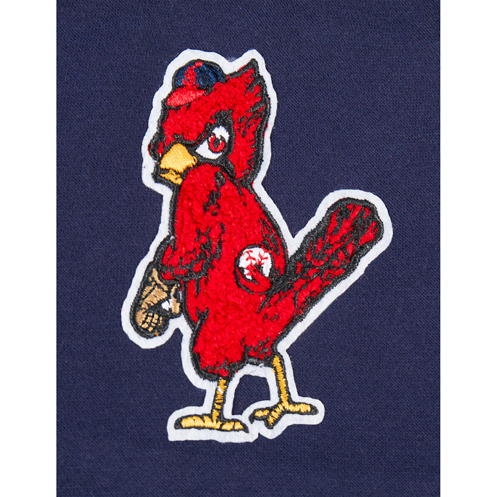 MLB ST. LOUIS CARDINALS CLASSIC BIG GIRLS FLEECE FZ HOODIE (MIDNIGHT NAVY) - Image 6