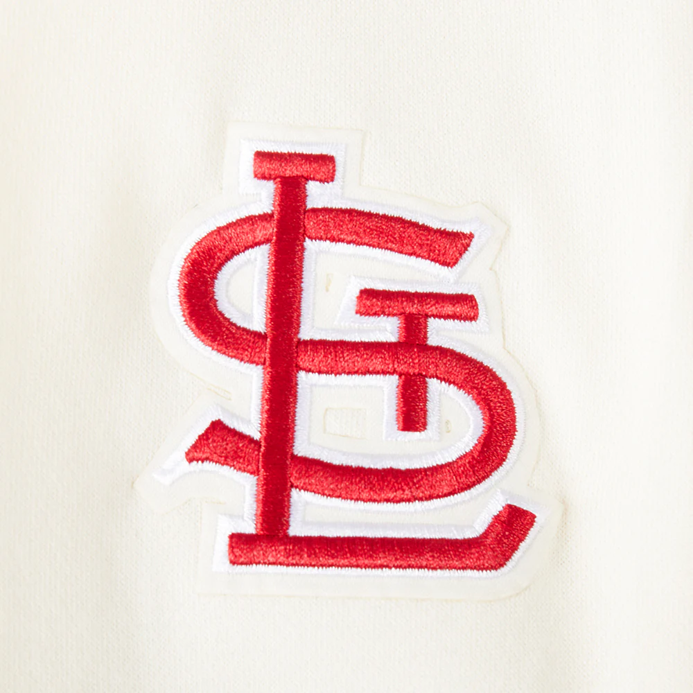 MLB ST. LOUIS CARDINALS RETRO CLASSIC BIG GIRLS RIB FLEECE CREWNECK (EGGSHELL/ UNIVERSITY BLUE) - Image 5