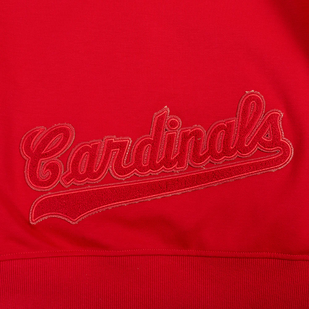 MLB ST. LOUIS CARDINALS TRIPLE TONAL WOMEN'S DOUBLE KNIT FULL ZIP HOODIE (RED) - Image 6