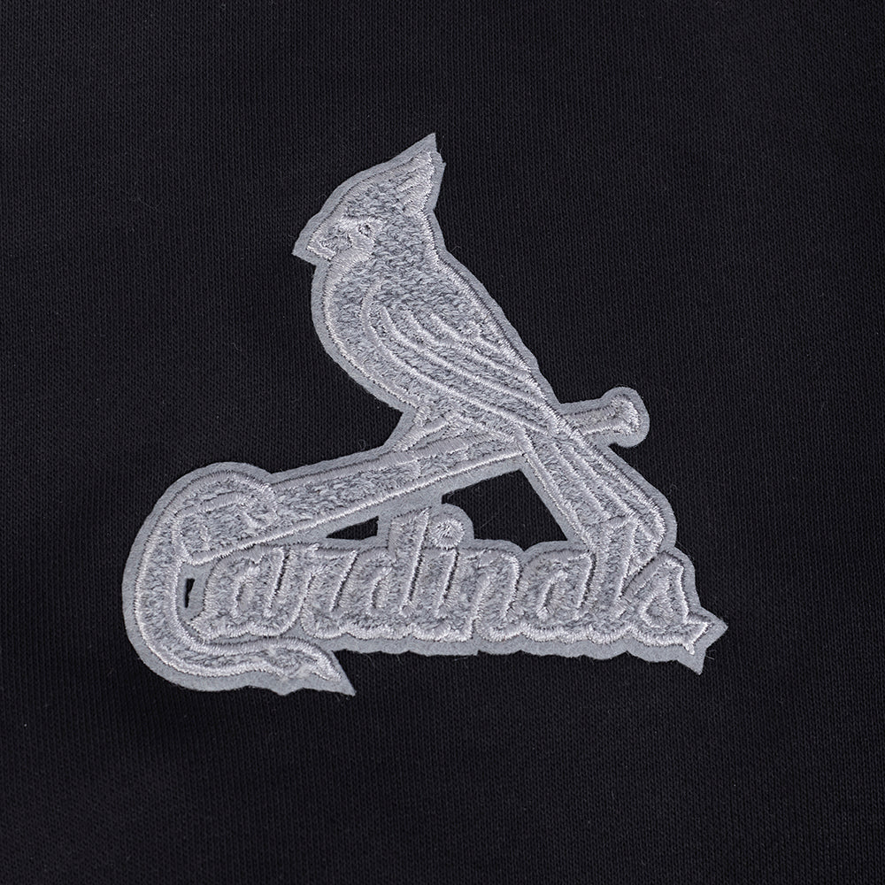 MLB ST. LOUIS CARDINALS REVERSE FRENCH TERRY WOMEN'S FLEECE CREWNECK (BLACK) - Image 9