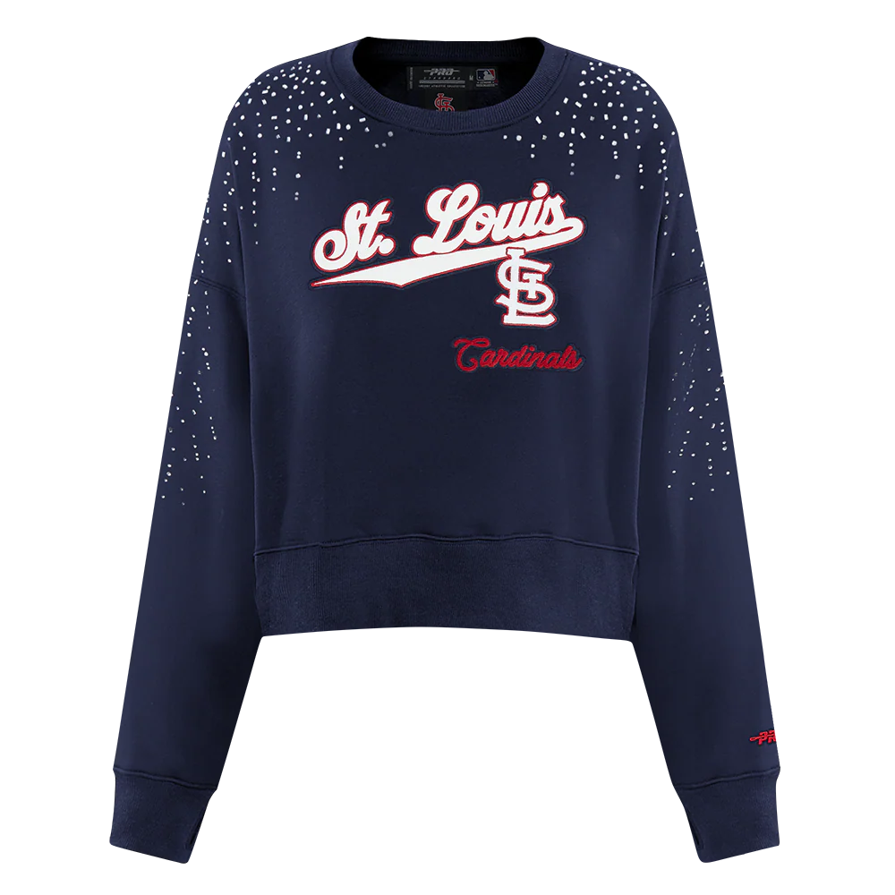 MLB ST. LOUIS CARDINALS LEGACY WOMEN'S FLC CREWNECK (MIDNIGHT NAVY) - Image 3