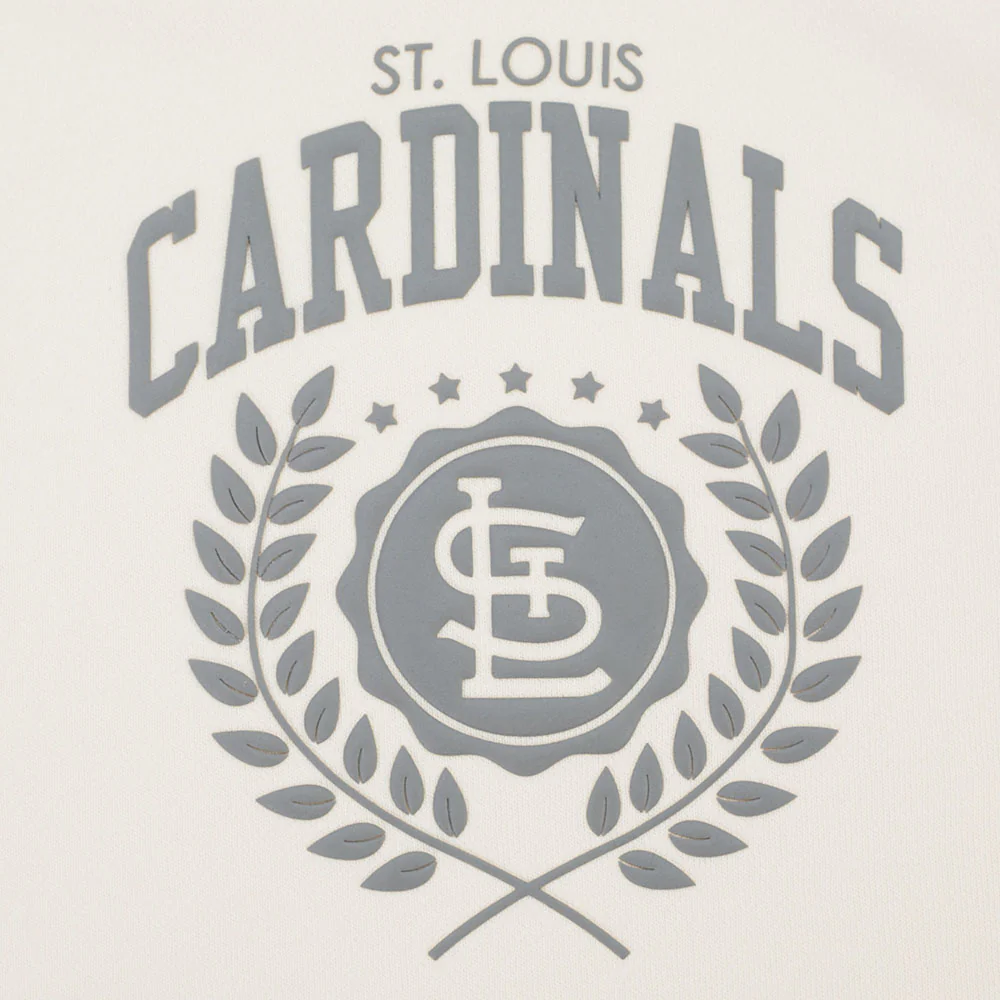 MLB ST. LOUIS CARDINALS STREET TEAM WOMEN'S FLC CREWNECK (EGGSHELL) - Image 7