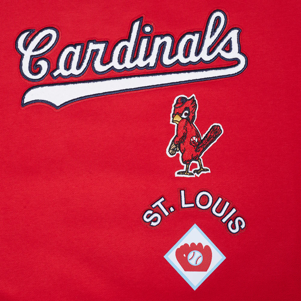 MLB ST. LOUIS CARDINALS RETRO CLASSICS WOMEN'S CREWNECK SWEATSHIRT (RED) - Image 5