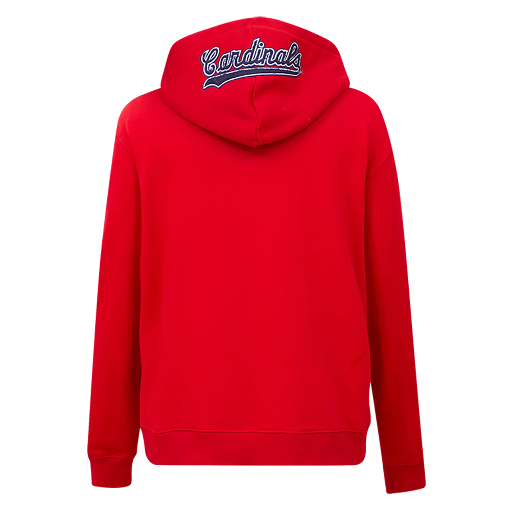 MLB ST. LOUIS CARDINALS CLASSIC WOMEN'S PULLOVER HOODIE (RED) - Image 3