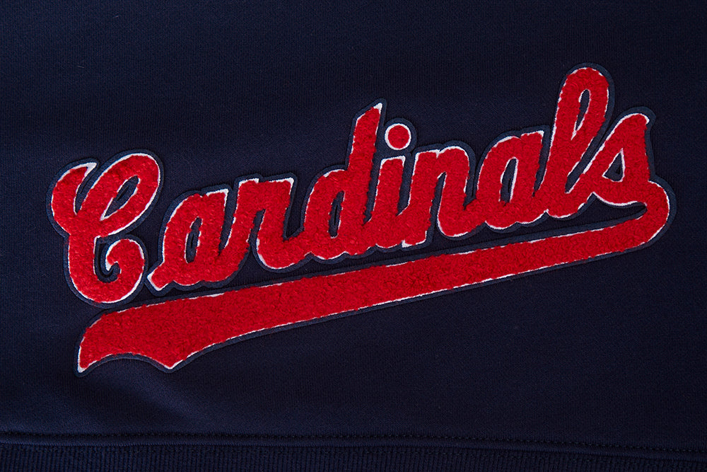 MLB ST. LOUIS CARDINALS CLASSIC WOMEN'S CROPPED PULLOVER HOODIE (MIDNIGHT NAVY) - Image 5