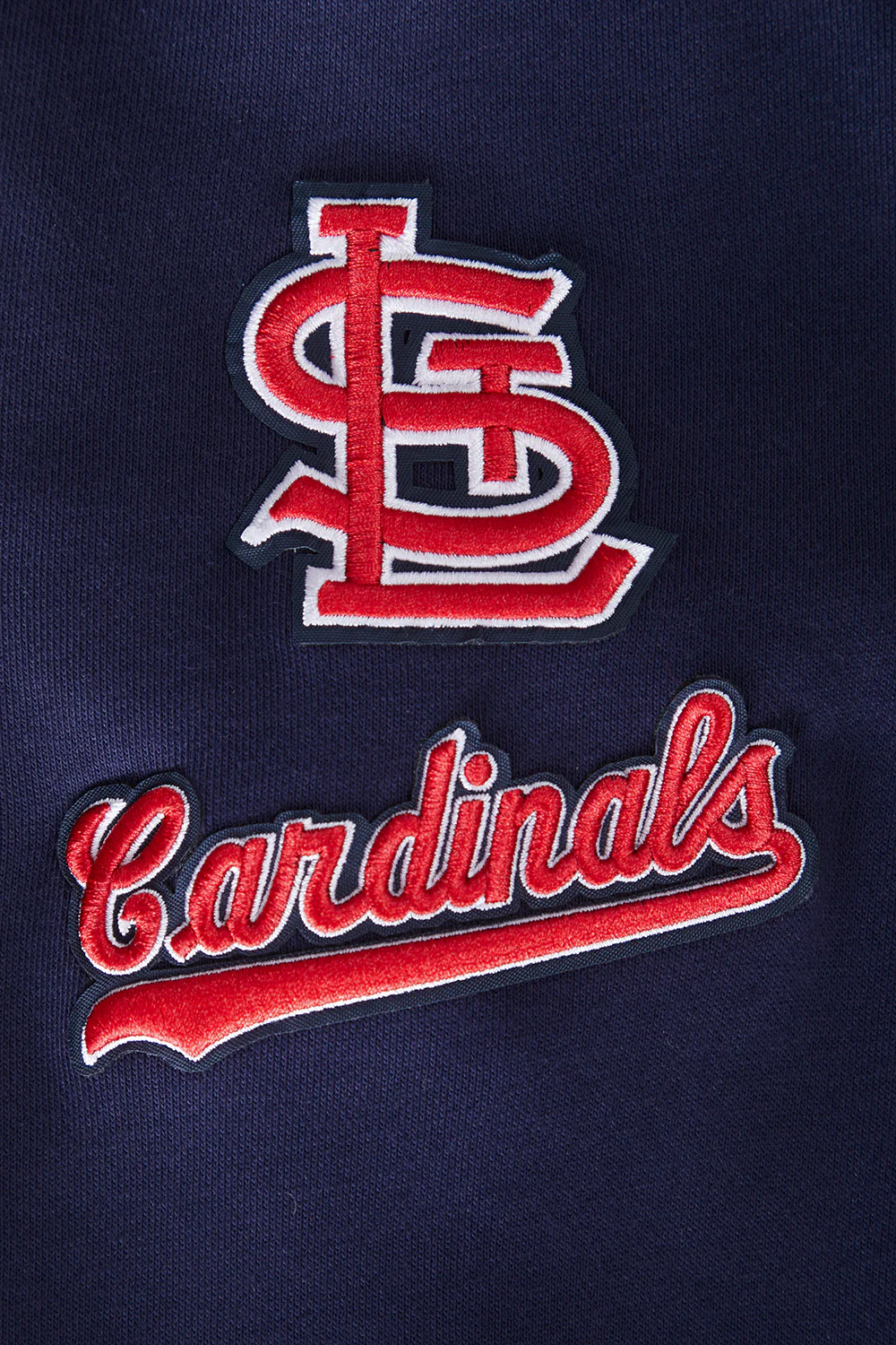 MLB ST. LOUIS CARDINALS CLASSIC WOMEN'S CROPPED PULLOVER HOODIE (MIDNIGHT NAVY) - Image 6