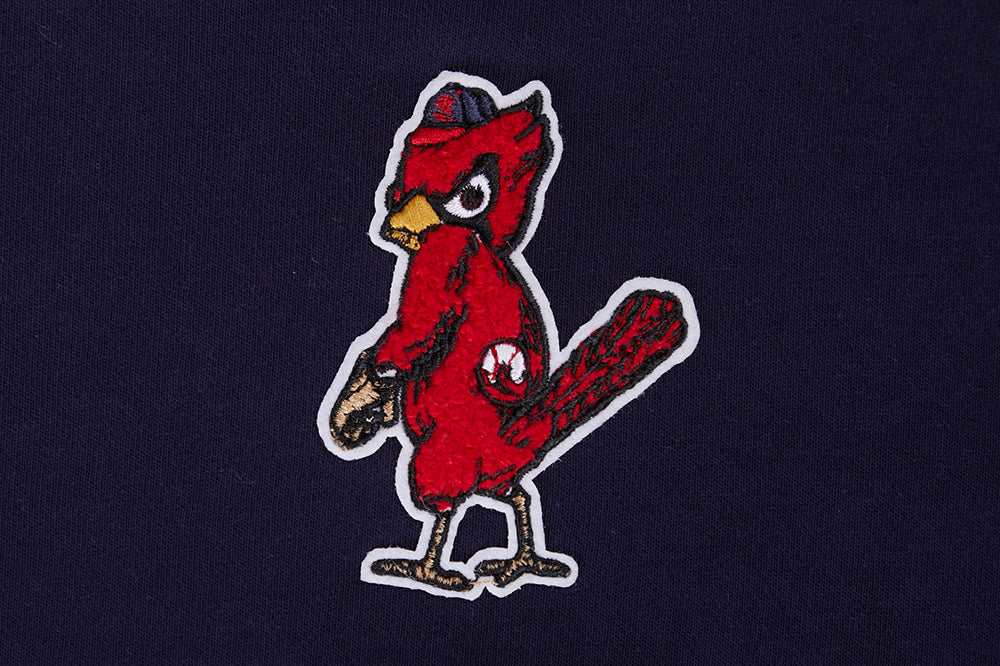 MLB ST. LOUIS CARDINALS CLASSIC WOMEN'S CROPPED PULLOVER HOODIE (MIDNIGHT NAVY) - Image 7