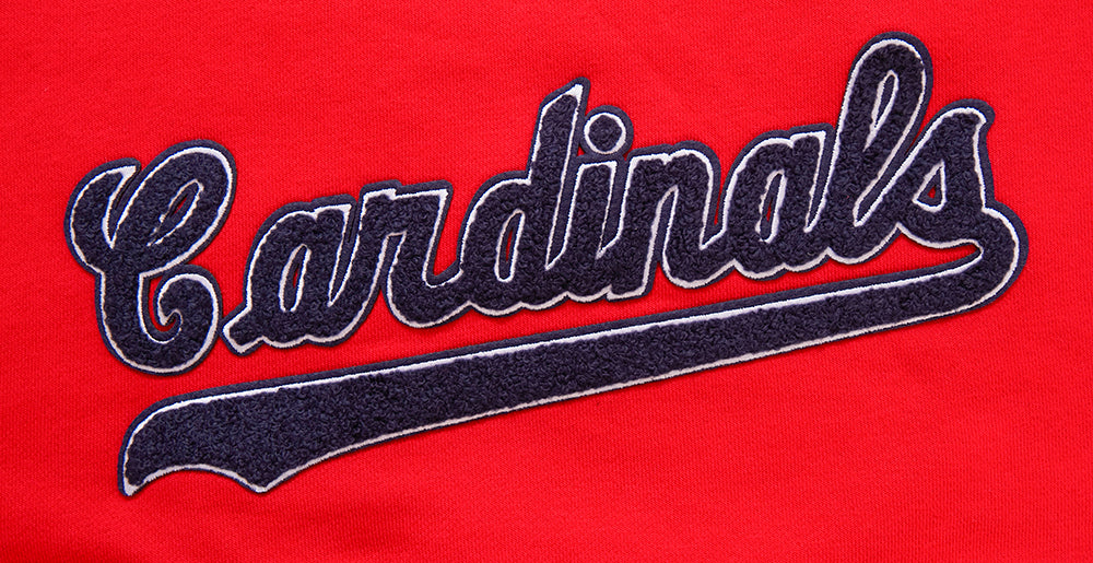 MLB ST. LOUIS CARDINALS CLASSIC WOMEN'S CROPPED PULLOVER HOODIE (RED) - Image 5