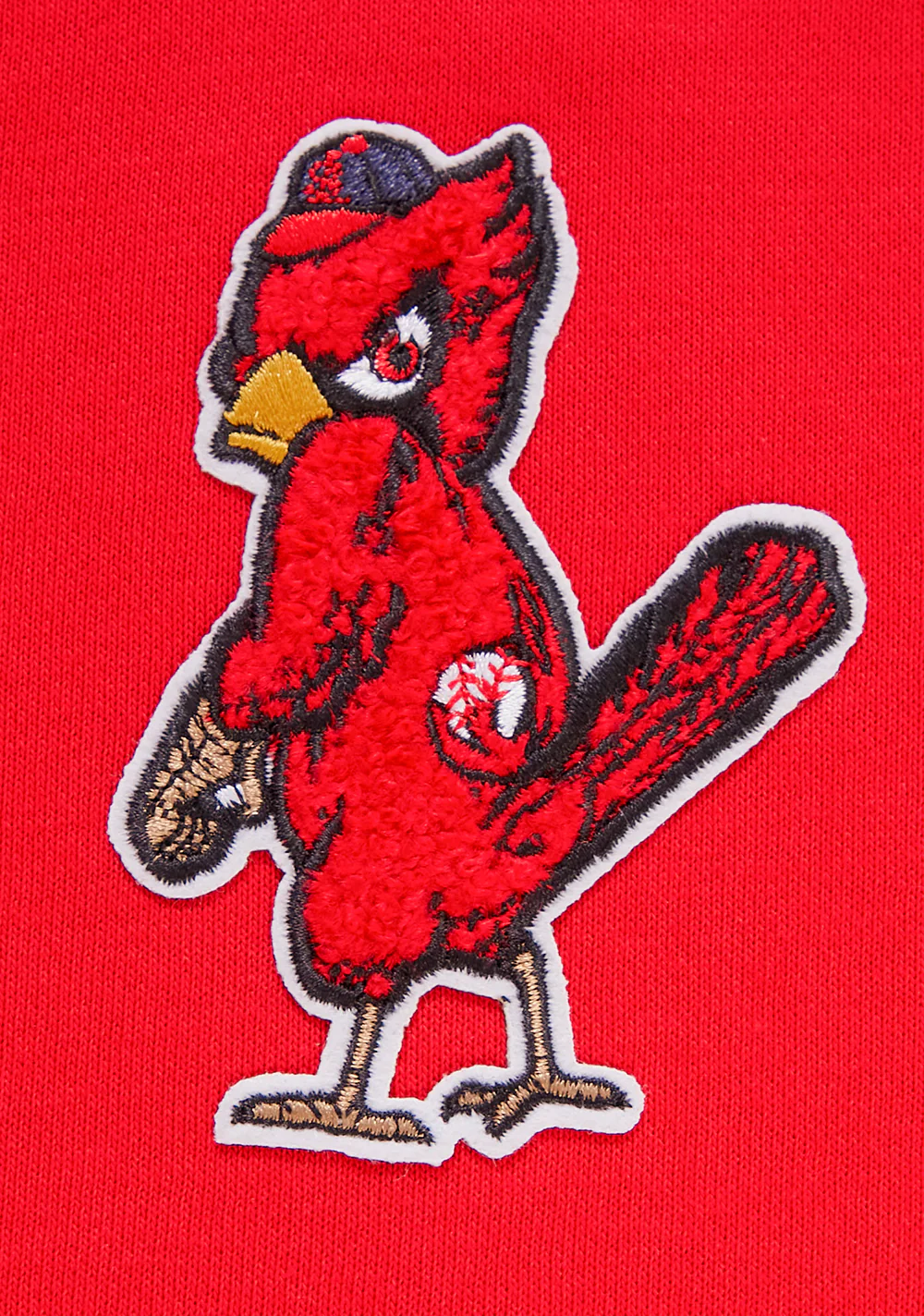 MLB ST. LOUIS CARDINALS CLASSIC WOMEN'S CROPPED PULLOVER HOODIE (RED) - Image 6