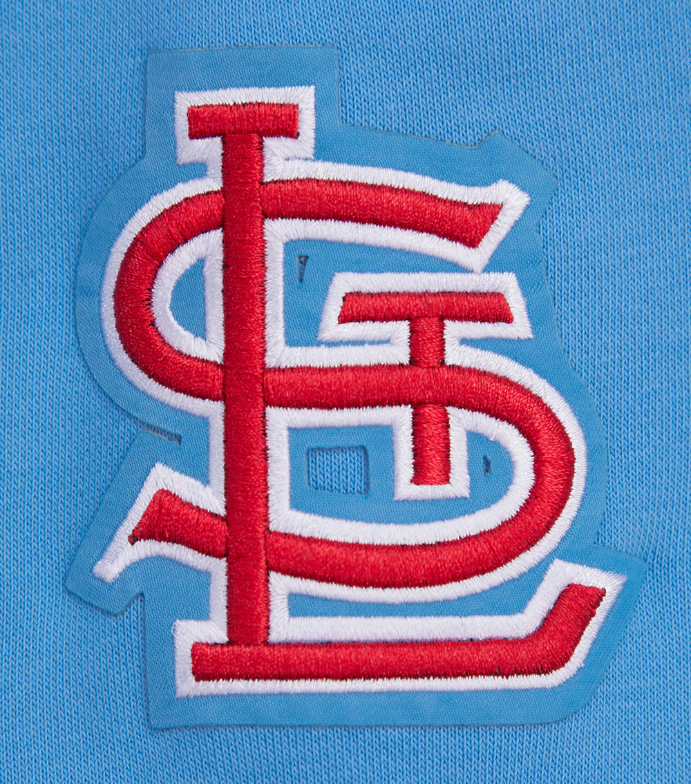 MLB ST. LOUIS CARDINALS RETRO CLASSIC WOMEN'S CROPPED PULLOVER HOODIE (UNIVERSITY BLUE) - Image 8