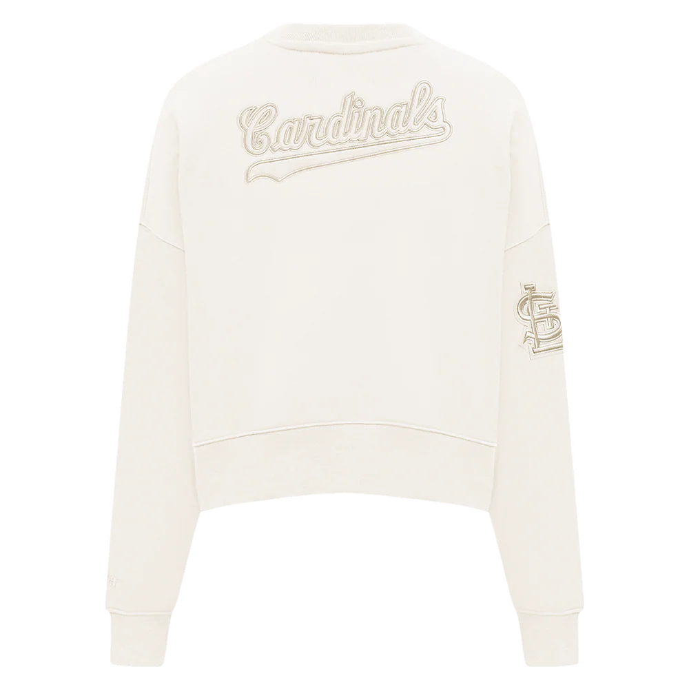 MLB ST. LOUIS CARDINALS NEUTRAL WOMEN'S CREWNECK (EGGSHELL) - Image 3