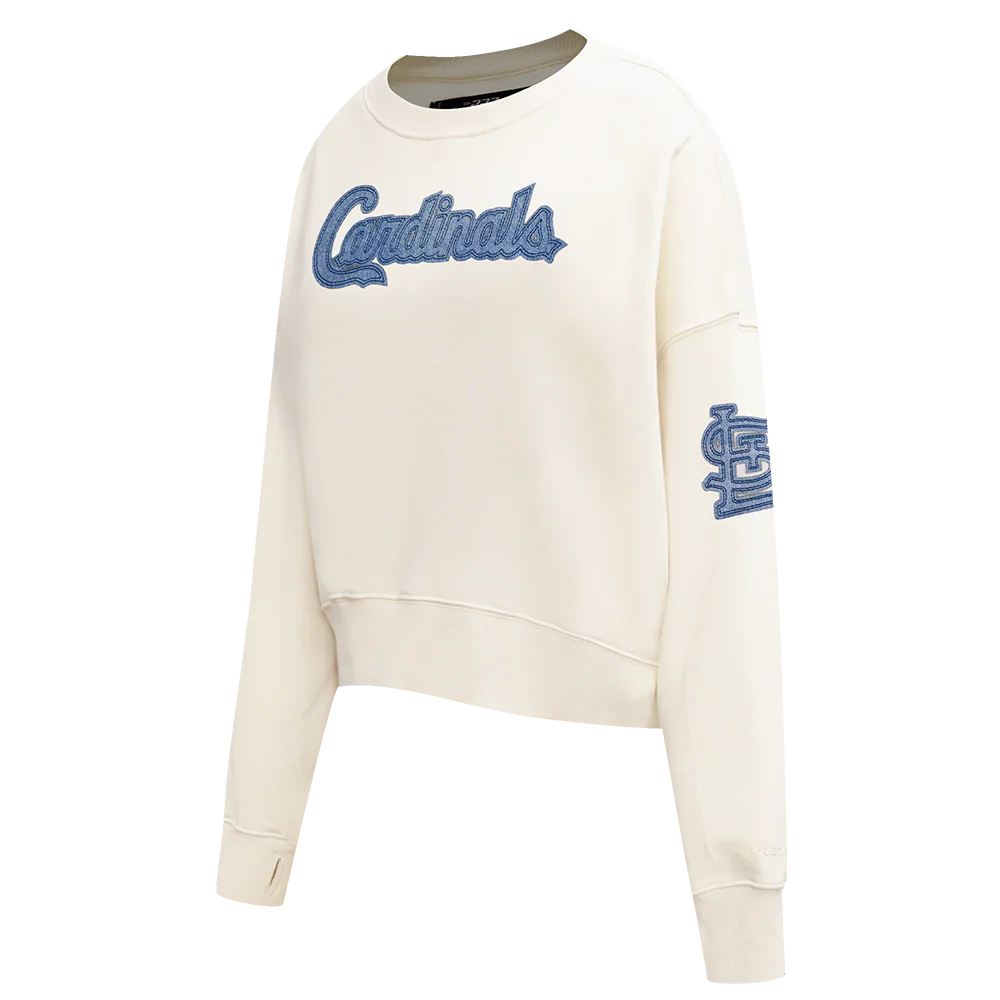 MLB ST. LOUIS CARDINALS VARSITY BLUES WOMEN'S CREWNECK (LINEN) - Image 2