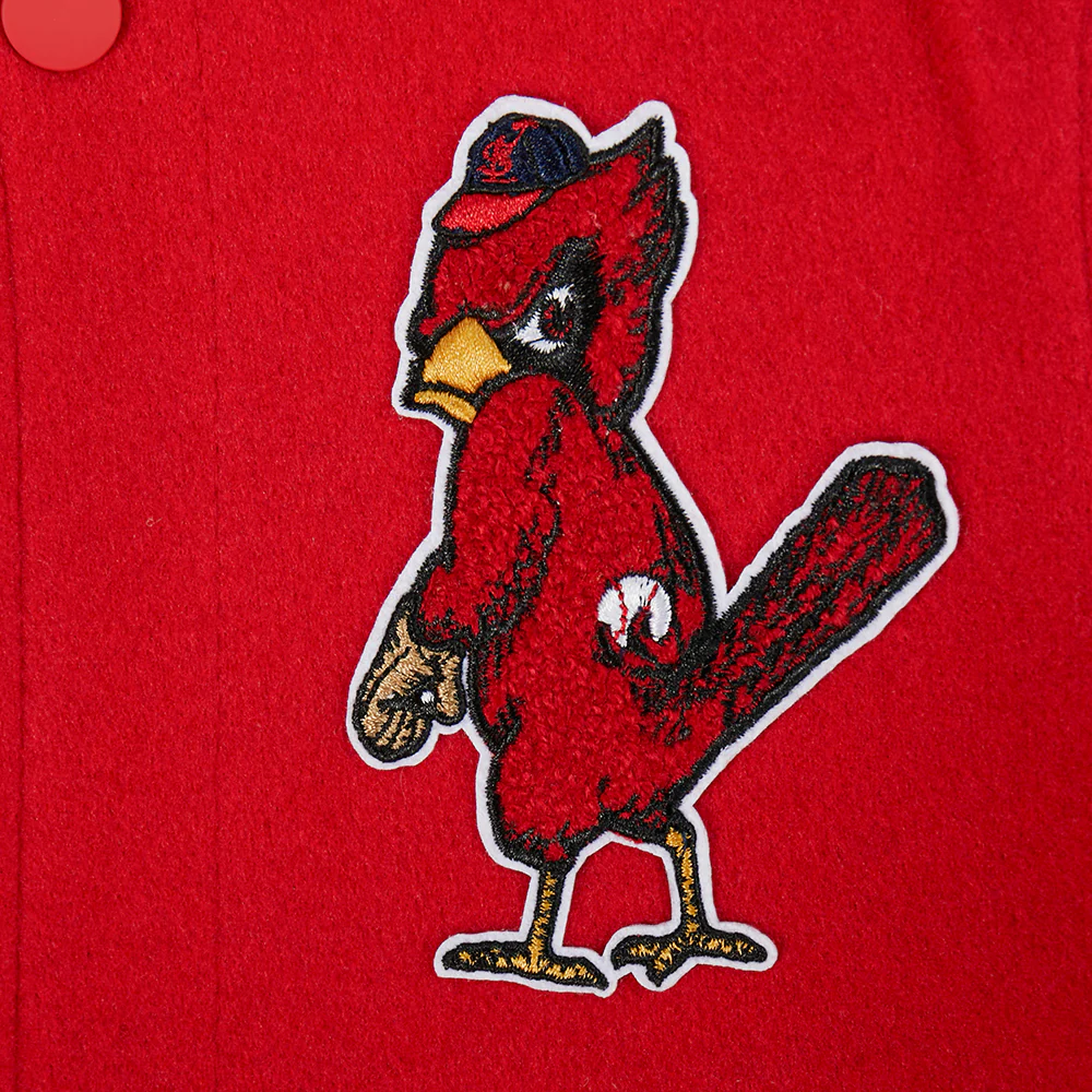 MLB ST. LOUIS CARDINALS CLASSIC CHENILLE LITTLE BOY'S WOOL VARSITY JACKET (RED/WHITE) - Image 5