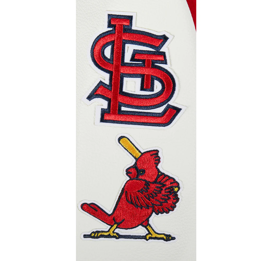 MLB ST. LOUIS CARDINALS CLASSIC CHENILLE LITTLE BOY'S WOOL VARSITY JACKET (RED/WHITE) - Image 7