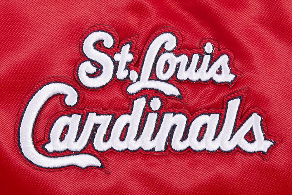 MLB ST. LOUIS CARDINALS SCRIPT TAIL WOMEN'S SATIN JACKET (RED) - Image 7