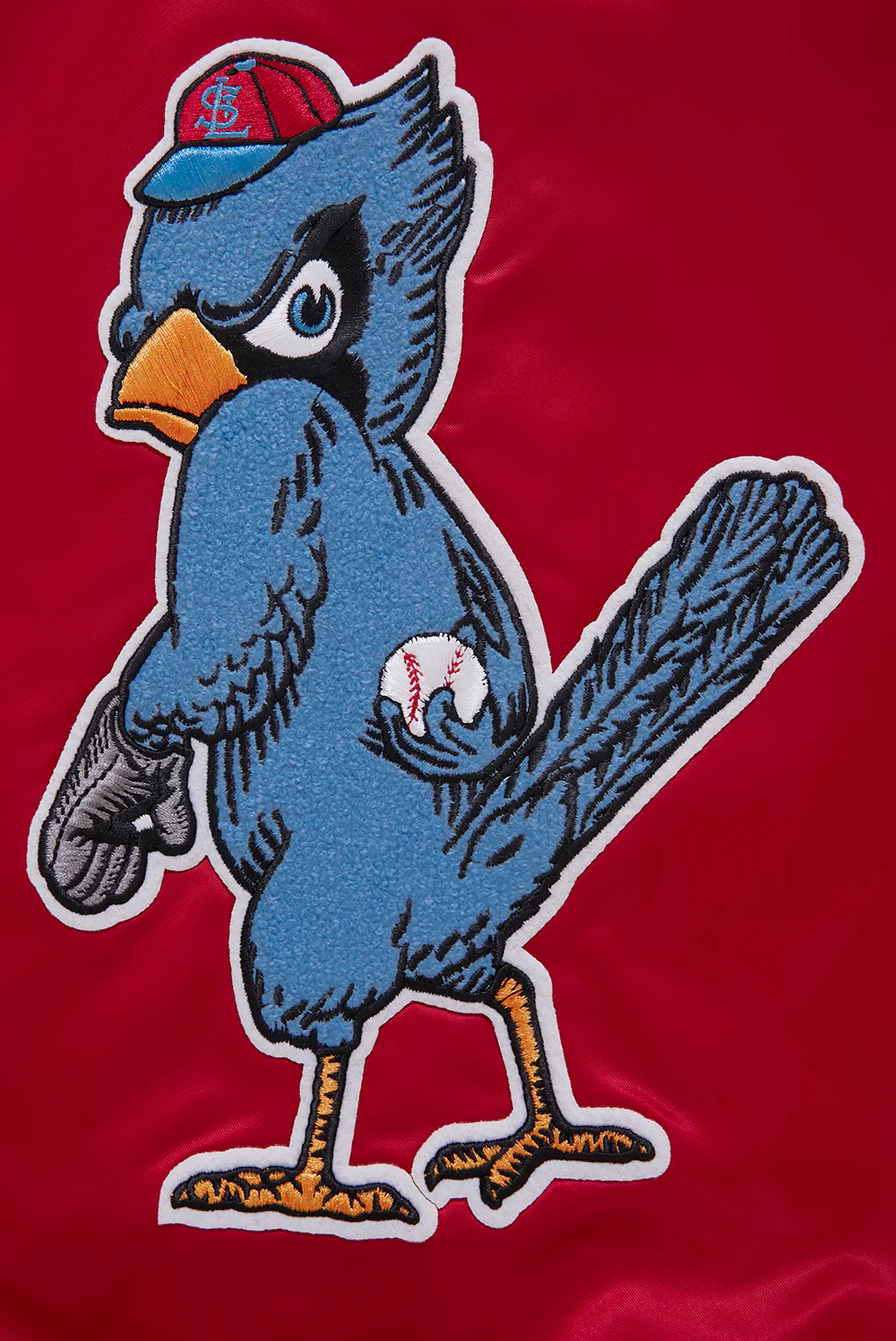 MLB ST. LOUIS CARDINALS RETRO CLASSIC WOMEN'S RIB SATIN JACKET (RED) - Image 5