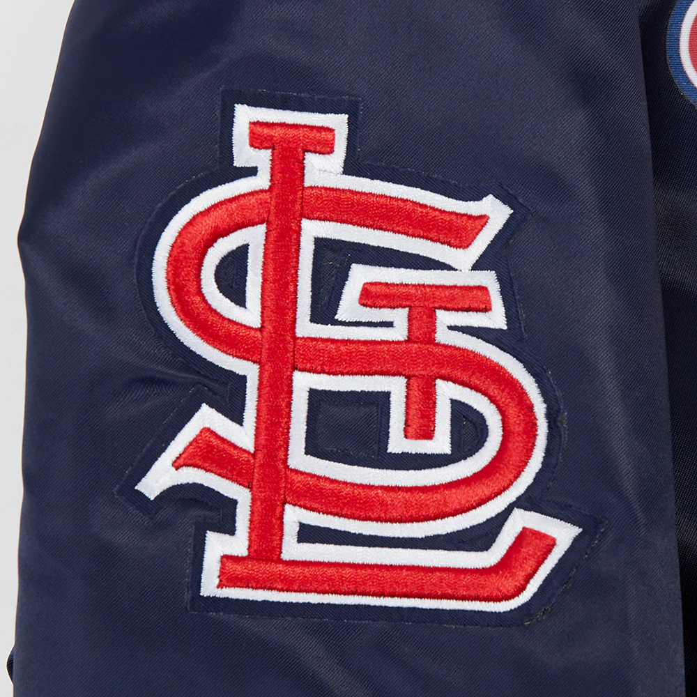 MLB ST. LOUIS CARDINALS CLASSIC WOMEN'S SATIN JACKET (MIDNIGHT NAVY) - Image 6