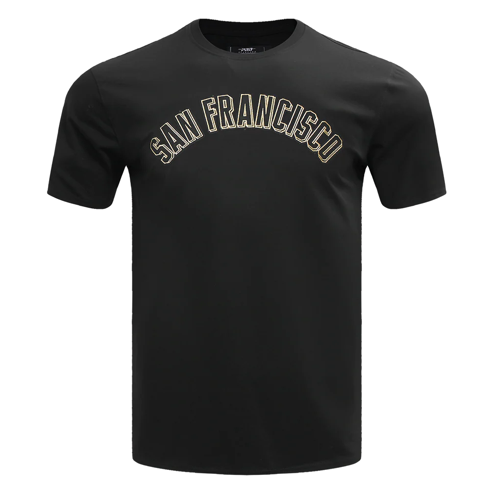 MLB SAN FRANCISCO GIANTS BLACK & GOLD SINGLE JERSEY TOP (BLACK)