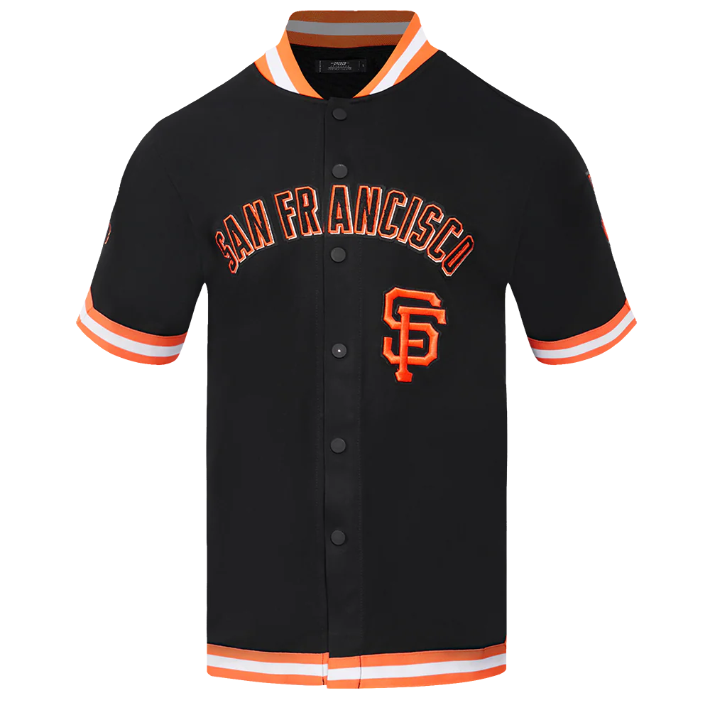 MLB SAN FRANCISCO GIANTS CLASSIC MEN'S WARM UP JACKET (BLACK/ORANGE)