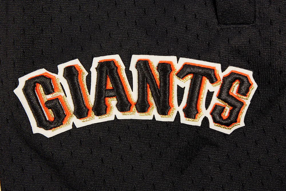 MLB SAN FRANCISCO GIANTS SCRIPT TAIL MEN'S DOUBLE KNIT 2.0 SHORT (EGGSHELL/ BLACK) - Image 8
