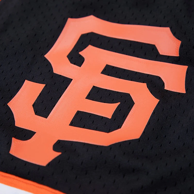 MLB SAN FRANCISCO GIANTS LOGO MEN'S MESH SHORT (BLACK) - Image 7