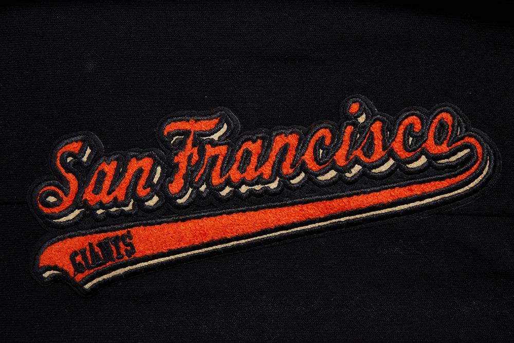 MLB SAN FRANCISCO GIANTS SCRIPT TAIL MEN'S RIB FLEECE SWEATPANT (BLACK/ORANGE) - Image 5
