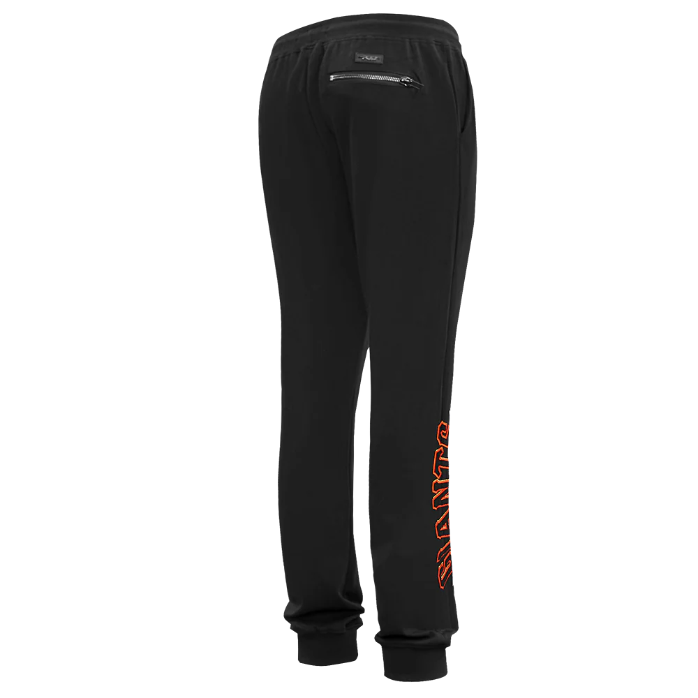 MLB SAN FRANCISCO GIANTS CLASSIC CHENILLE MEN'S JOGGER (BLACK) - Image 3