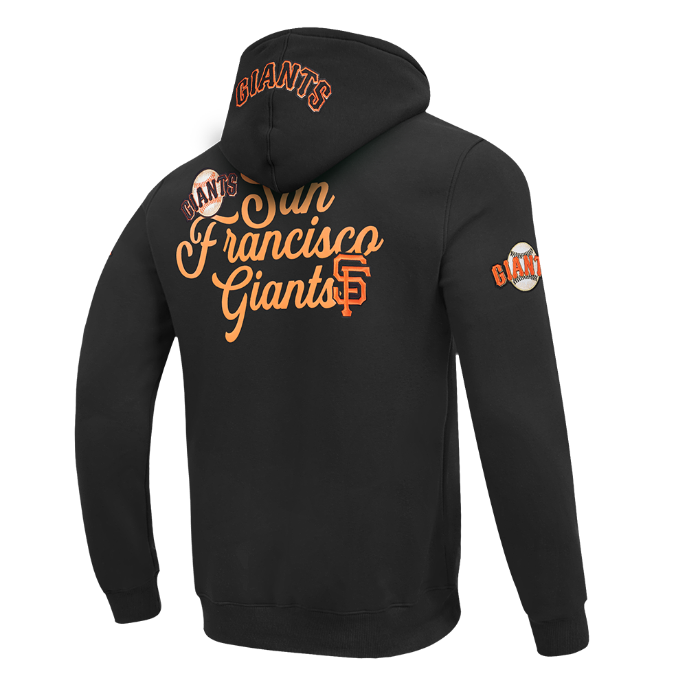 MLB SAN FRANCISCO GIANTS SOUVENIR MEN'S FLEECE PULLOVER HOODIE (BLACK) - Image 4