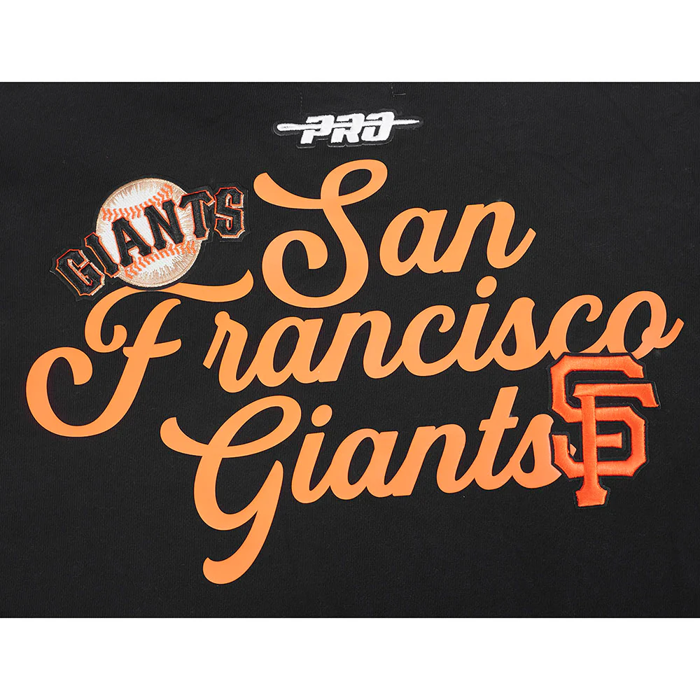 MLB SAN FRANCISCO GIANTS SOUVENIR MEN'S FLEECE PULLOVER HOODIE (BLACK) - Image 7