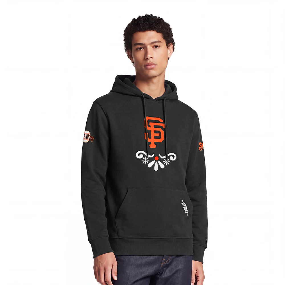 MLB SAN FRANCISCO GIANTS SUGAR SKULL MEN'S FLC PO HOODIE (BLACK)