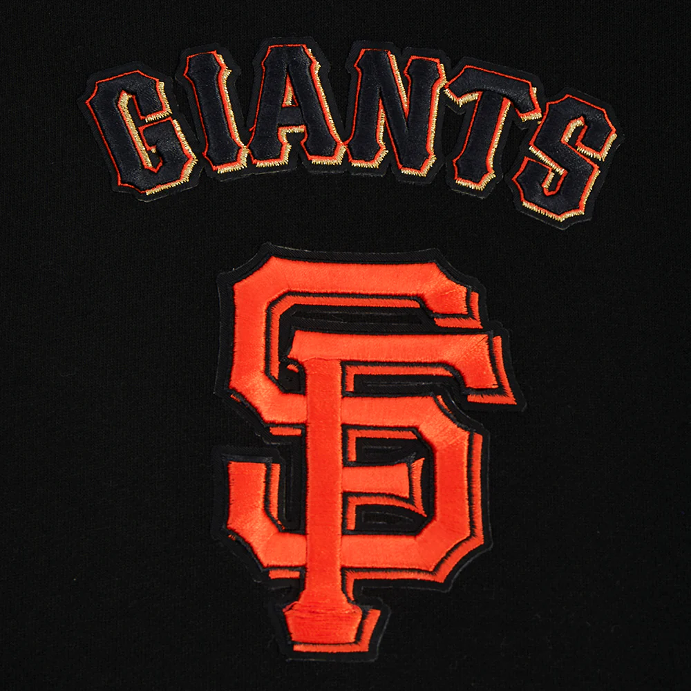 MLB SAN FRANCISCO GIANTS WINGSPAN MEN'S DROP SHOULDER FLC PO HOODIE (BLACK) - Image 7