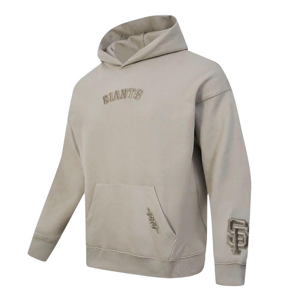 MLB SAN FRANCISCO GIANTS WINGSPAN MEN'S DROP SHOULDER FLC PO HOODIE (TAUPE) - Image 4