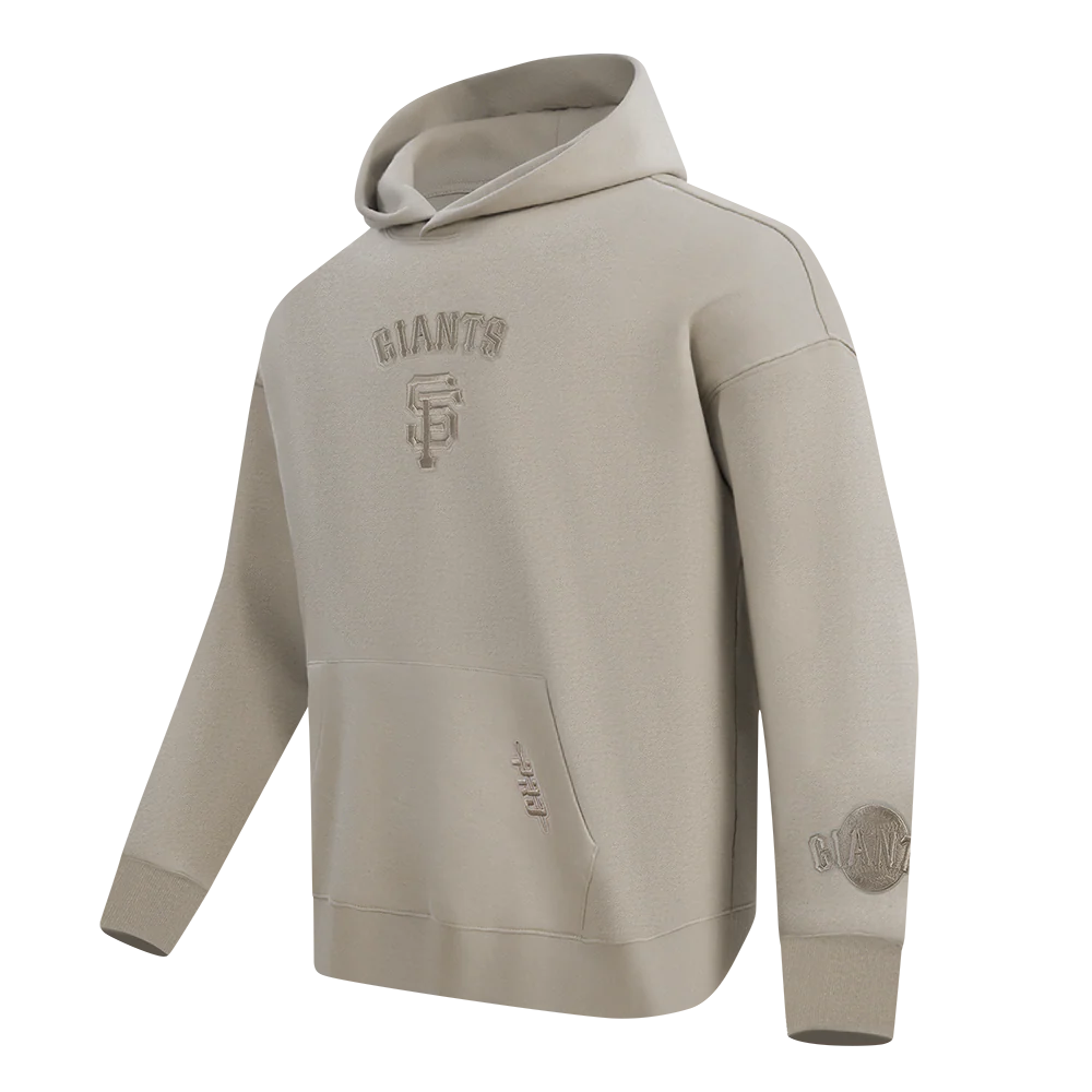 MLB SAN FRANCISCO GIANTS WINGSPAN MEN'S DROP SHOULDER FLC PO HOODIE (TAUPE) - Image 5