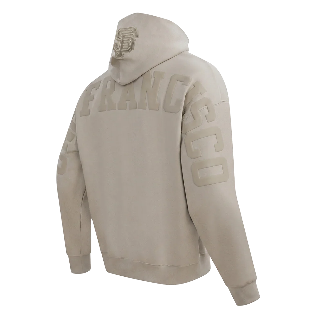 MLB SAN FRANCISCO GIANTS WINGSPAN MEN'S DROP SHOULDER FLC PO HOODIE (TAUPE) - Image 6