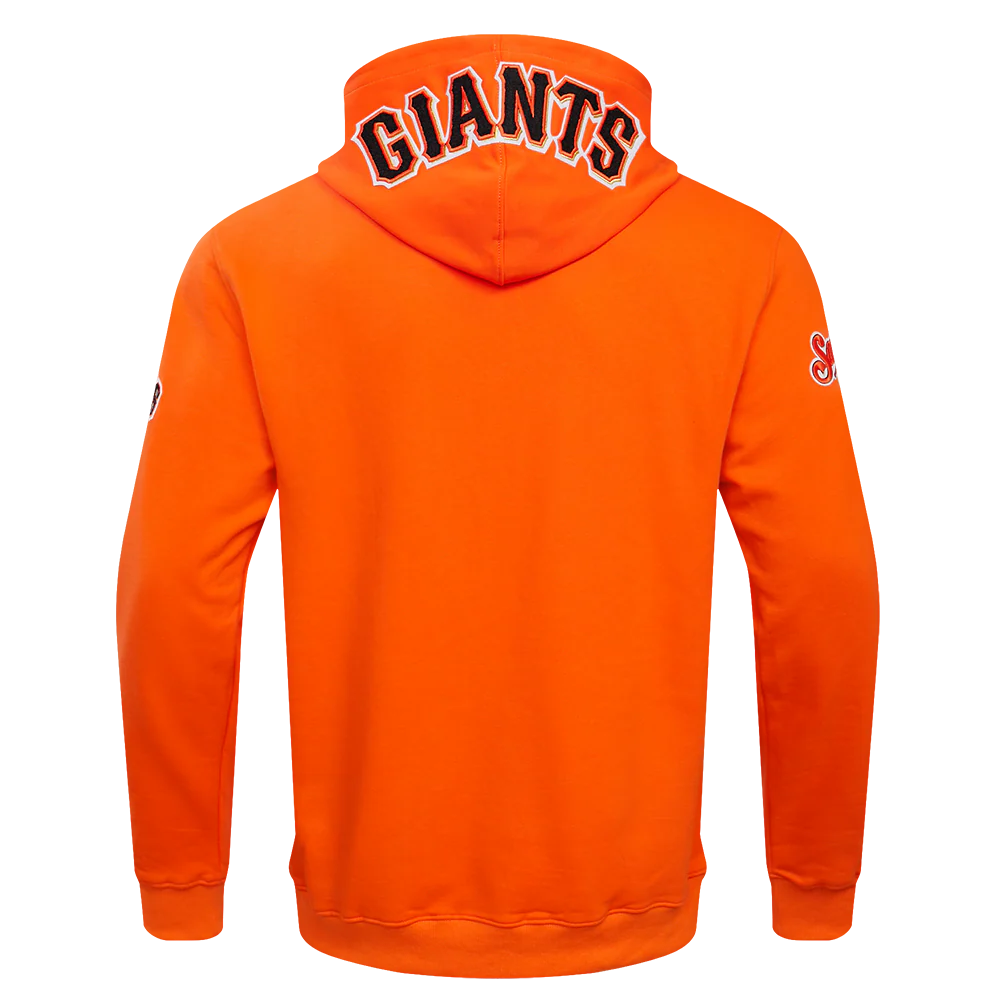 MLB SAN FRANCISCO GIANTS CLASSIC CHENILLE MEN'S PULLOVER HOODIE (ORANGE) - Image 4