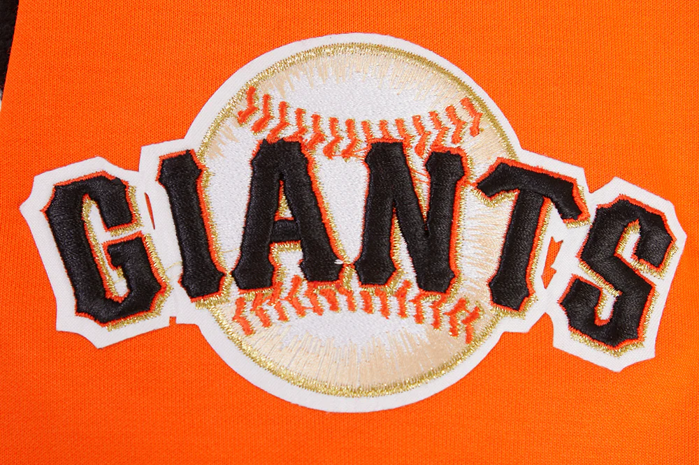 MLB SAN FRANCISCO GIANTS CLASSIC CHENILLE MEN'S PULLOVER HOODIE (ORANGE) - Image 6