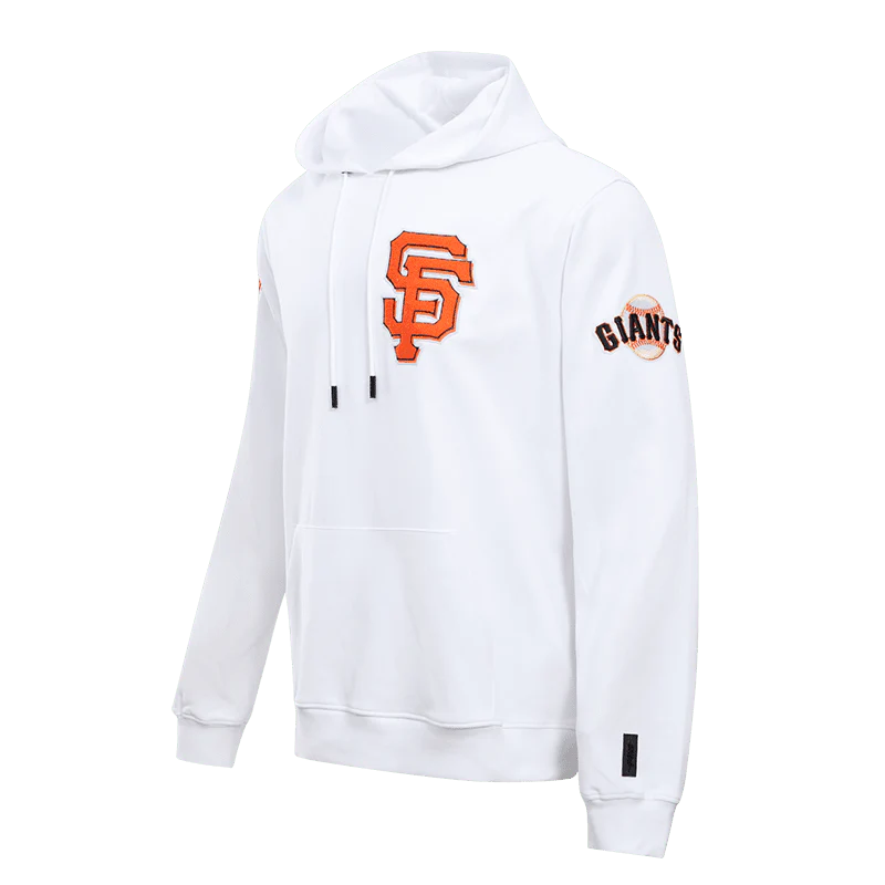MLB SAN FRANCISCO GIANTS CLASSIC CHENILLE MEN'S PULLOVER HOODIE (WHITE) - Image 2
