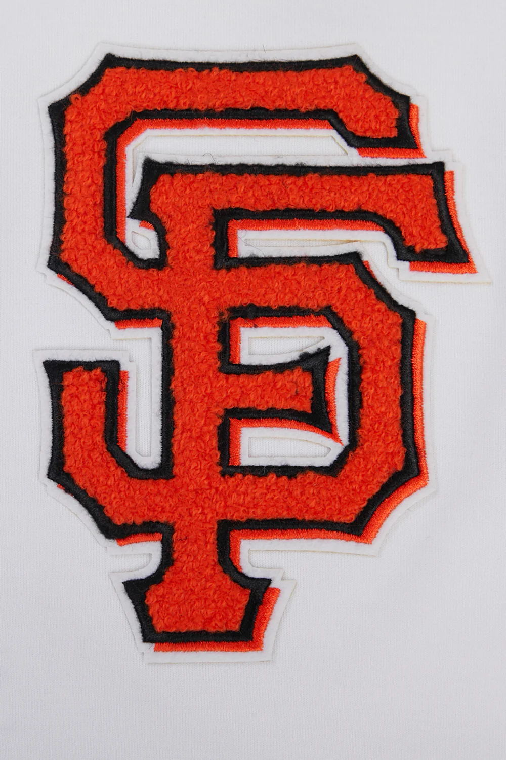 MLB SAN FRANCISCO GIANTS CLASSIC CHENILLE MEN'S FULL ZIP PULLOVER HOODIE (WHITE) - Image 6