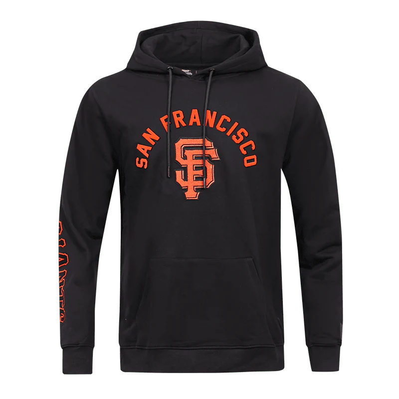 MLB SAN FRANCISCO GIANTS CLASSIC PO MEN'S FULL ZIP PULLOVER HOODIE (BLACK)