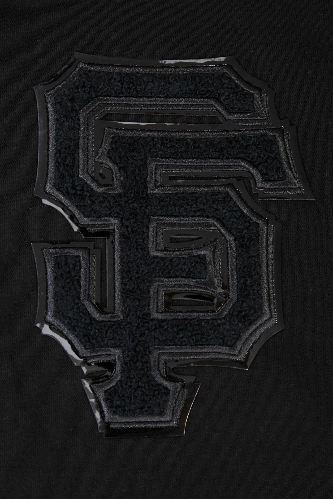 MLB SAN FRANCISCO GIANTS TRIPLE BLACK LOGO MEN'S FULL ZIP PULLOVER HOODIE (TRIPLE BLACK) - Image 5