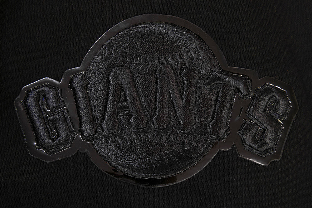 MLB SAN FRANCISCO GIANTS TRIPLE BLACK LOGO MEN'S FULL ZIP PULLOVER HOODIE (TRIPLE BLACK) - Image 7