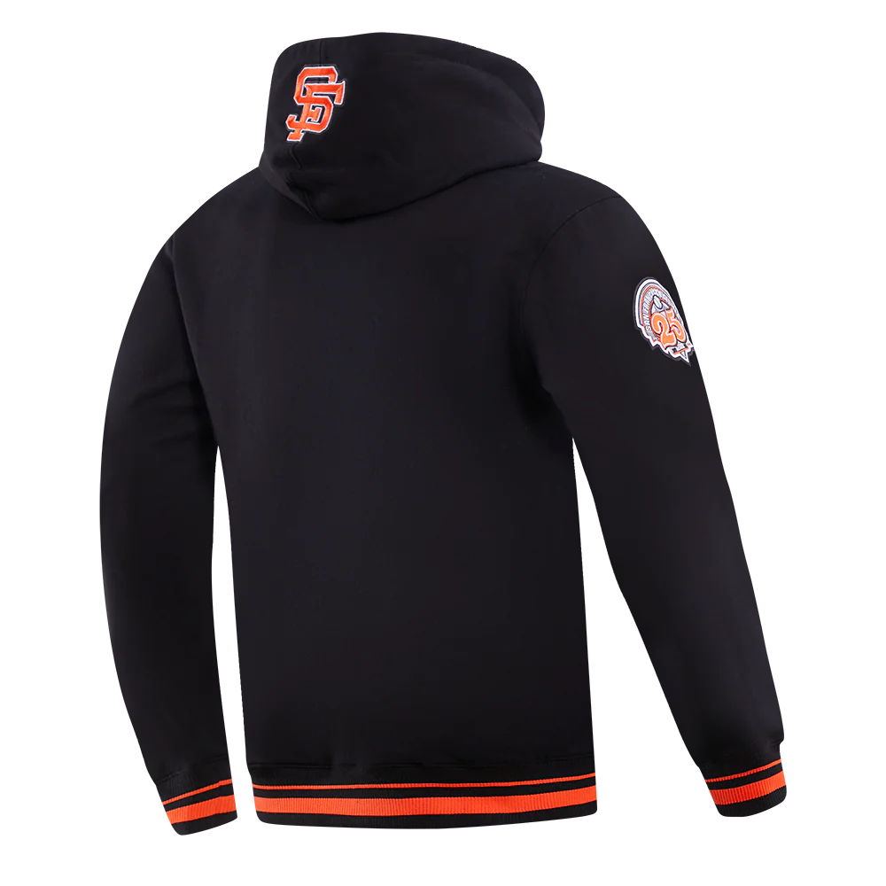 MLB SAN FRANCISCO GIANTS RETRO CLASSIC MEN'S PULLOVER HOODIE (BLACK/ORANGE) - Image 3