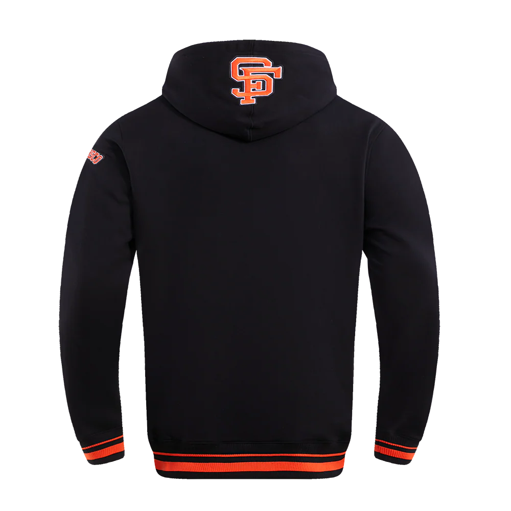 MLB SAN FRANCISCO GIANTS RETRO CLASSIC MEN'S PULLOVER HOODIE (BLACK/ORANGE) - Image 4